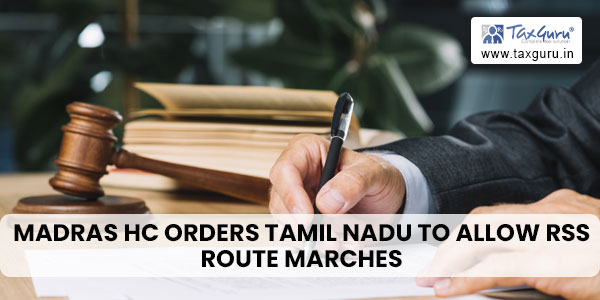 Madras HC Orders Tamil Nadu to Allow RSS Route Marches