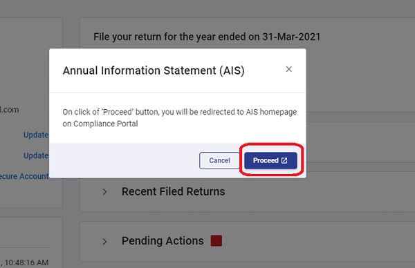 Message shall appear that will prompt