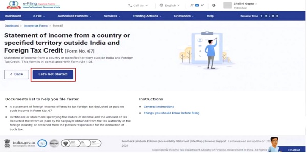 On the Instruction page, click Let's Get Started