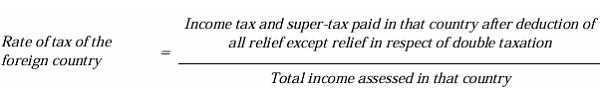 Rate of tax of the foreign country
