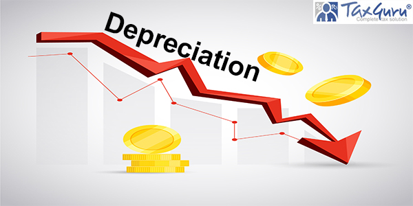 Depreciation Bankruptcy concept with arrow