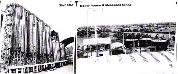 boller house and molasses tanks