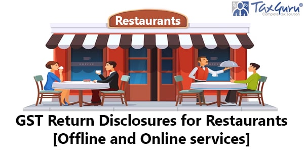 GST Return Disclosures for Restaurants [Offline and Online services]