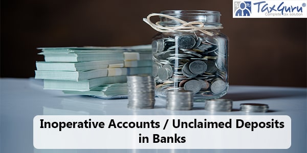 Inoperative Accounts Unclaimed Deposits in Banks