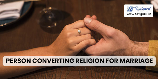 Person Converting Religion For Marriage