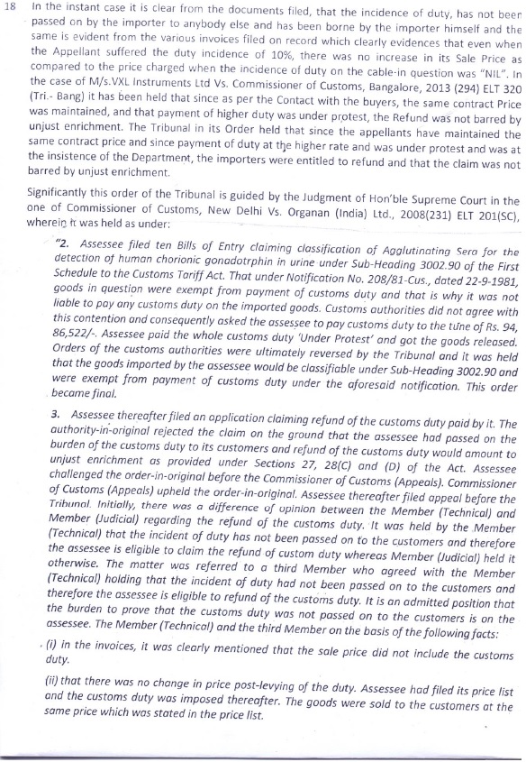 significantly this order of the tribunal guided