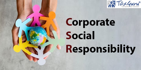Corporate Social Responsibility (CSR) with chain people with globe