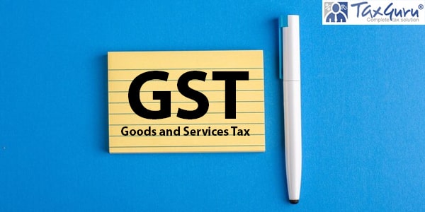GST (Goods and Services Tax) on paper with blue background