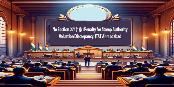 No Section 271(1)(c) Penalty for Stamp Authority Valuation Discrepancy ITAT Ahmedabad