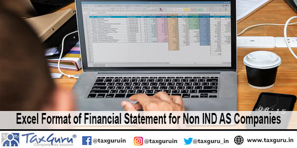 Excel Format of Financial Statement for Non IND AS Companies