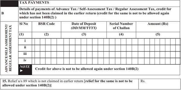 Provide the details of additional taxes paid on updated return