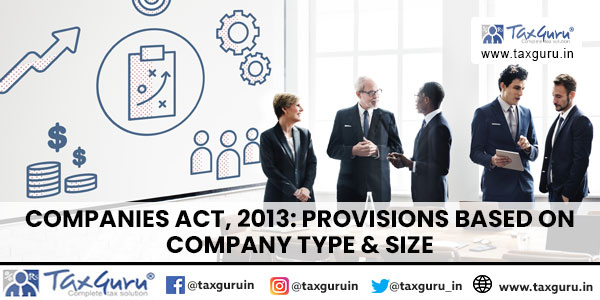 Companies Act, 2013 Provisions Based on Company Type & Size