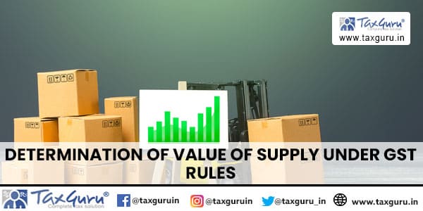 Determination of Value of Supply under GST Rules