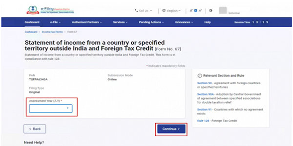Ftc Form Example Claiming Foreign Tax Credit (FTC) in Indian Tax Return through Form 67
