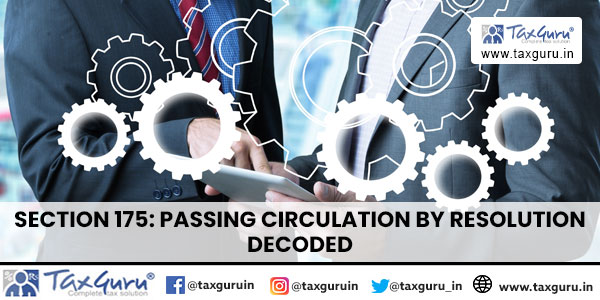 Section 175 Passing Circulation by Resolution Decoded