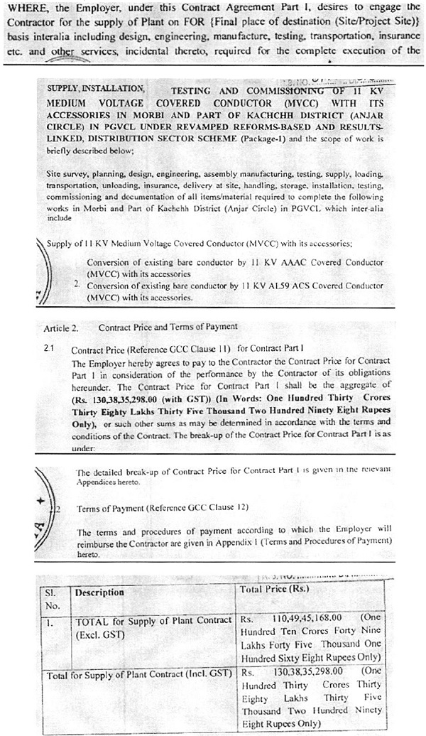 Contract Price and Terms of Payment