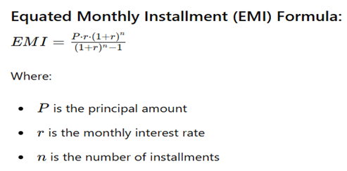 Equated Monthly Installment (EMI) Formula