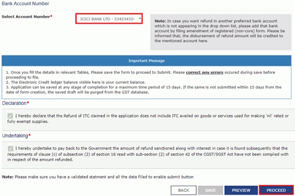 steps to file for refund of ITC 4