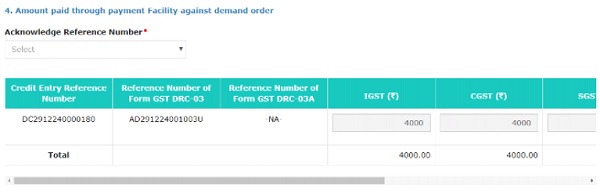 Amount paid through payment facility against demand order images 3