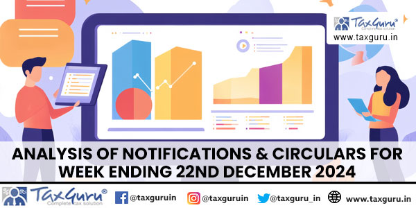 Analysis of Notifications & Circulars for Week ending 22nd December 2024