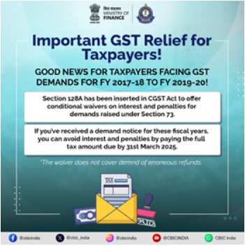 Important GST Relief for Taxpayers