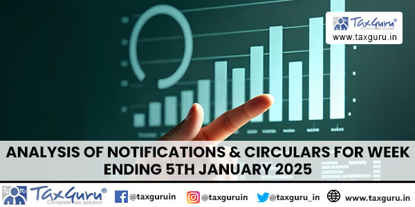 Analysis of Notifications & Circulars for Week ending 5th January 2025