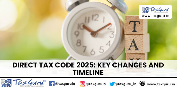 Direct Tax Code 2025 Key Changes and Timeline