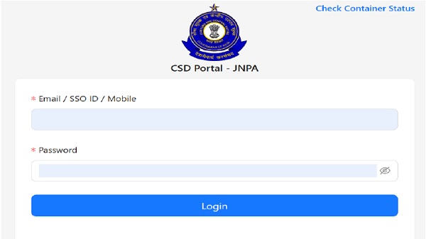 CSD portal -JNPA