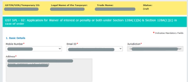 GST portal- Then the demand order details