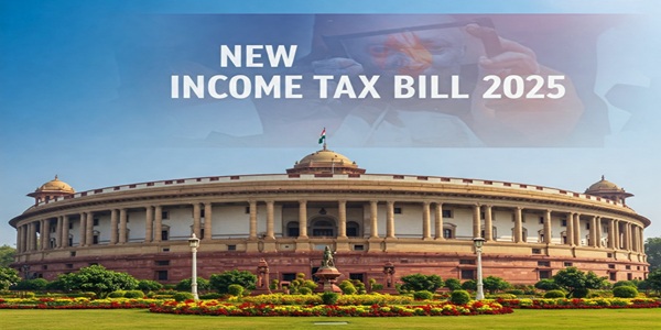 New Income Tax Bill 2025 with Parliament in Background