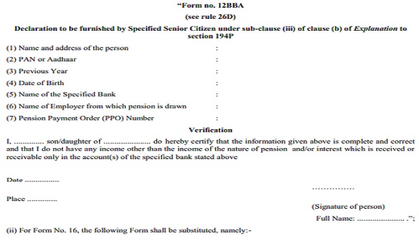 format of Form 12BBA