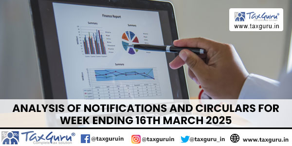 Analysis of Notifications and Circulars for Week ending 16th March 2025