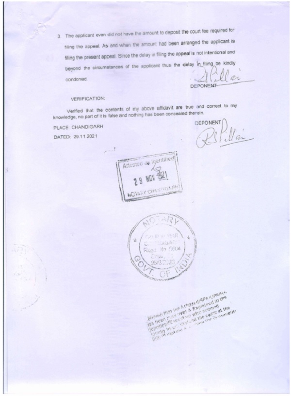 found that the appeal filed