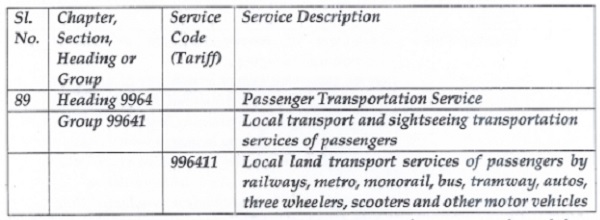 passenger Transportation services