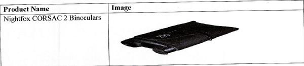 Nightfox Devices and their images are captured below