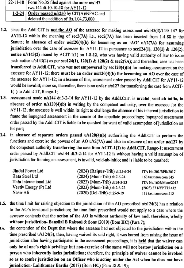 On perusal of the reports by the Ld. AOs,