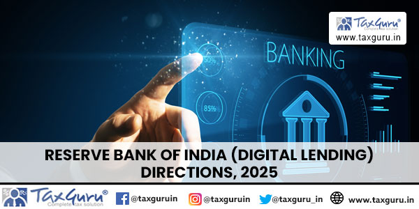 Reserve Bank of India (Digital Lending) Directions, 2025