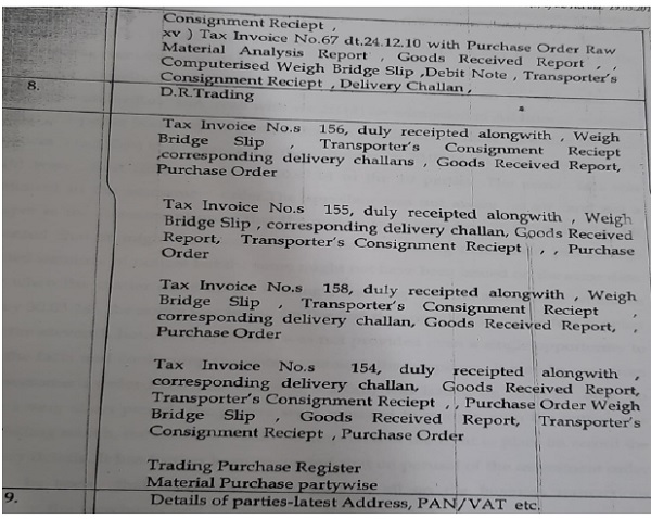 evidences submitted by the assessee as listed below 3