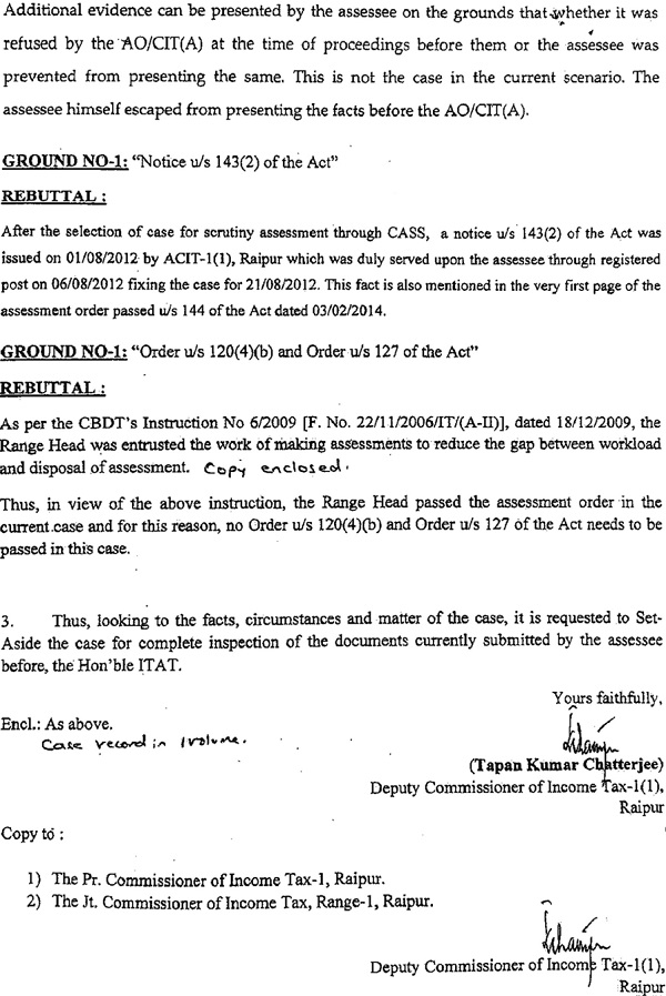 further sought some time to obtain a report from the concerned AO on the issue of jurisdiction.