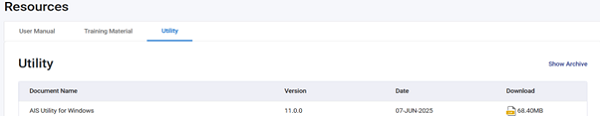 AIS Utility from the Resources section