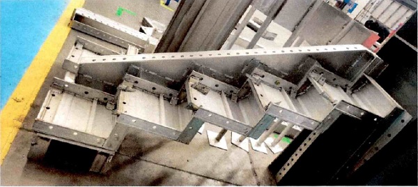 Aluminium Formwork for moulding a concrete staircase