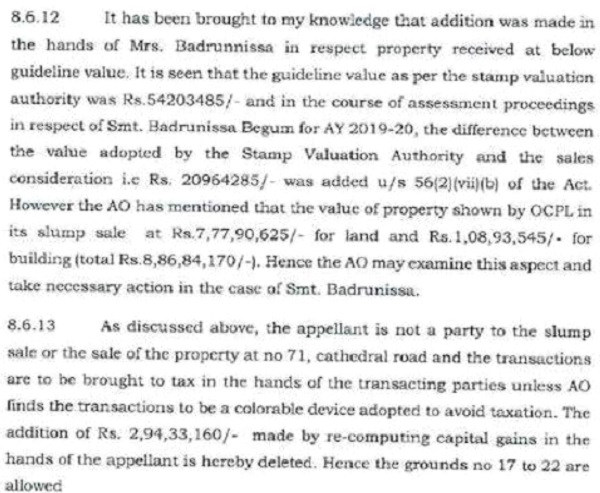 rival submissions in the light of material available