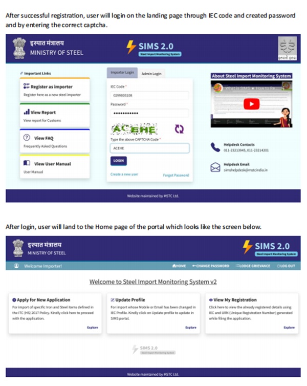 After successful registration, user will login