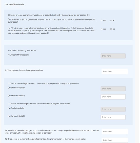 Extract of the Board Report