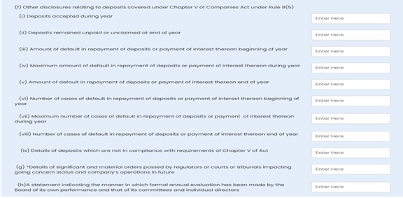 Other disclosures relating