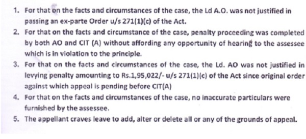 assessee has raised the following grounds