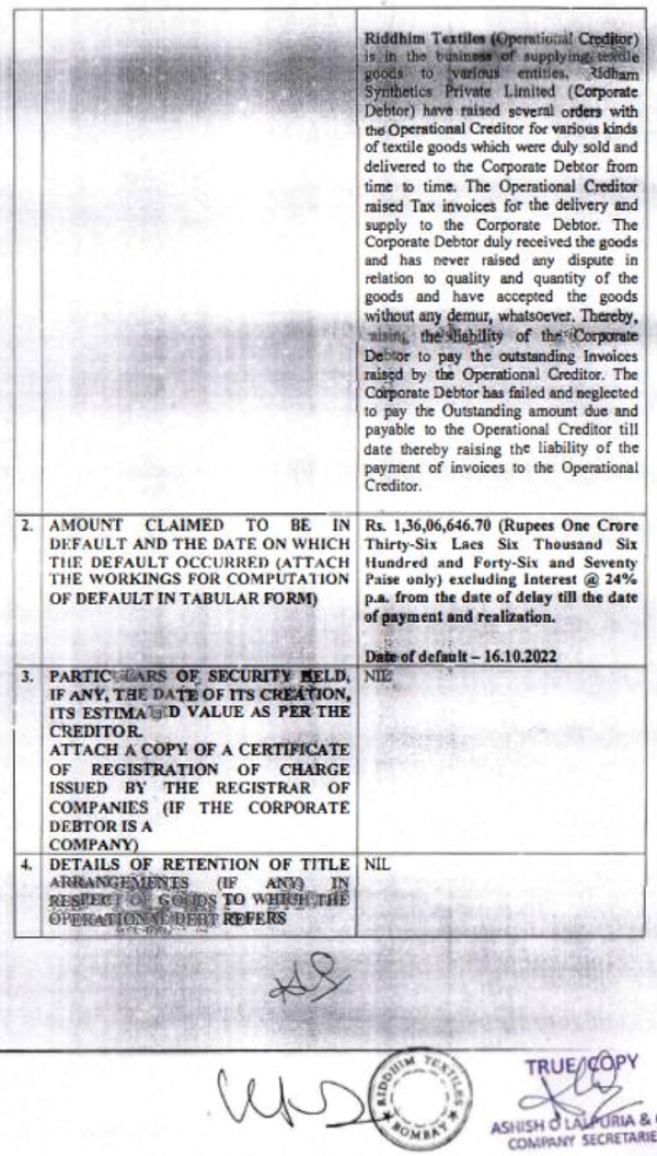 demand notice issued by the Appellant under