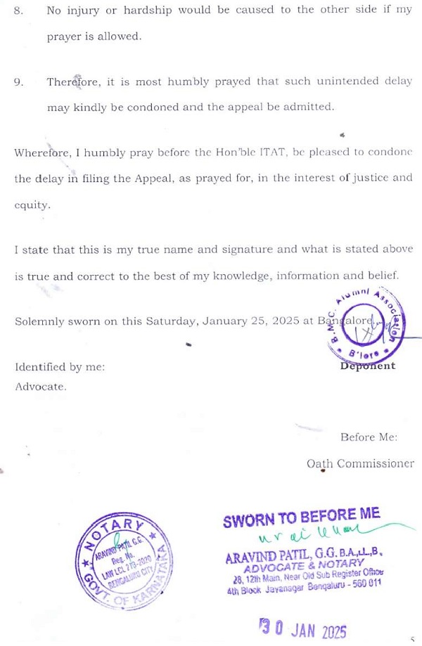 filed along with an affidavit in original