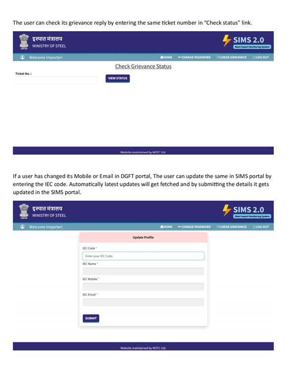 the same ticket number in “Check status” link