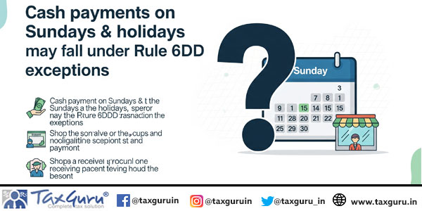 Cash payments on Sundays & holidays may fall under Rule 6DD exceptions